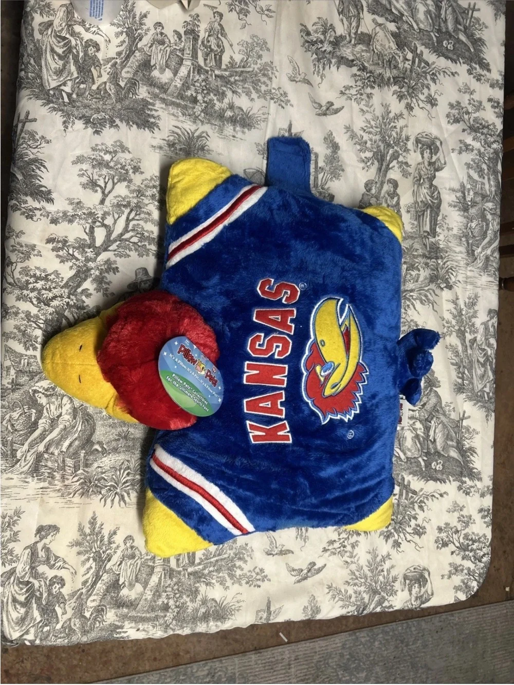 Kansas Jayhawks Plush Pillow Pet - Blue/Red/Yellow